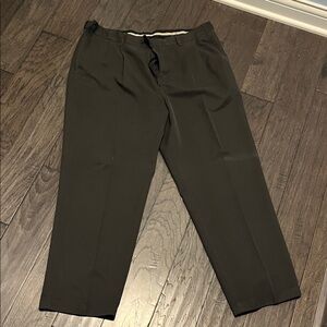 Men's dark brown Dress Pants with a subtle tweed print.